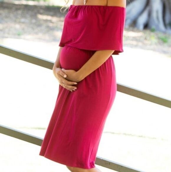 Dresses & Skirts - MOTHER Bee Off-the-shoulder Maternity Dress